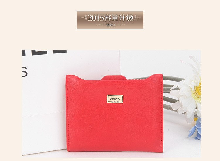 New Top Brand Fashion Zipper PU Leather Coin Card Holder Photo Holders Women Purse Wallet Female Purse Wallets 