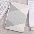Case for iPad Air 2 Gray series Tri fold smart cover Ultra Slim PU Leather Back