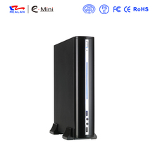 10 pcs Realan 2007C Vertical Mini ITX Case With Fan USB Audio HDD SATA, Small ATX Cases For PC