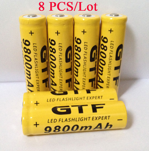 8PCS-18650-battery-3-7V-9800mAh-recharge