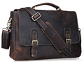 Real Leather Canvas Bags Simple Retro Style Cross Body Messenger Bag