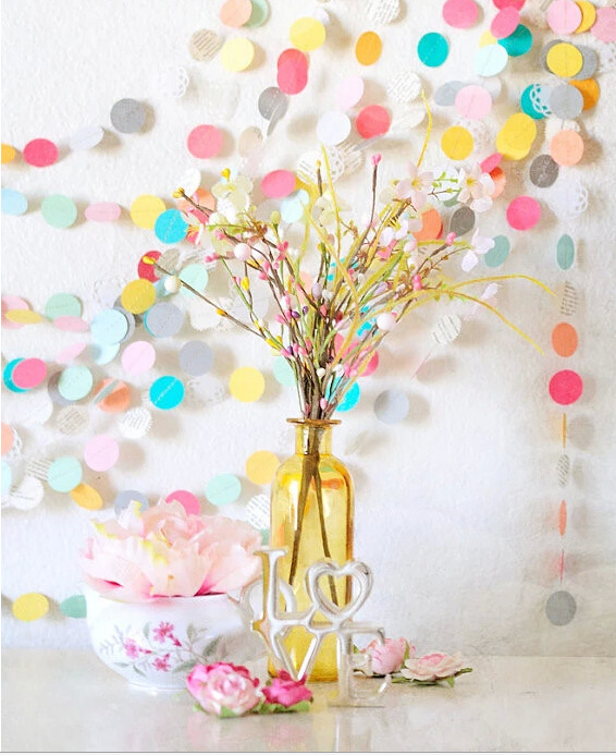 Free Shipping 2M Multicolor paper flowers just mar...