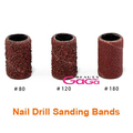 300pcs lot mix pack 100pcs pack with size 80 120 180 nail drill bits Sanding Bands