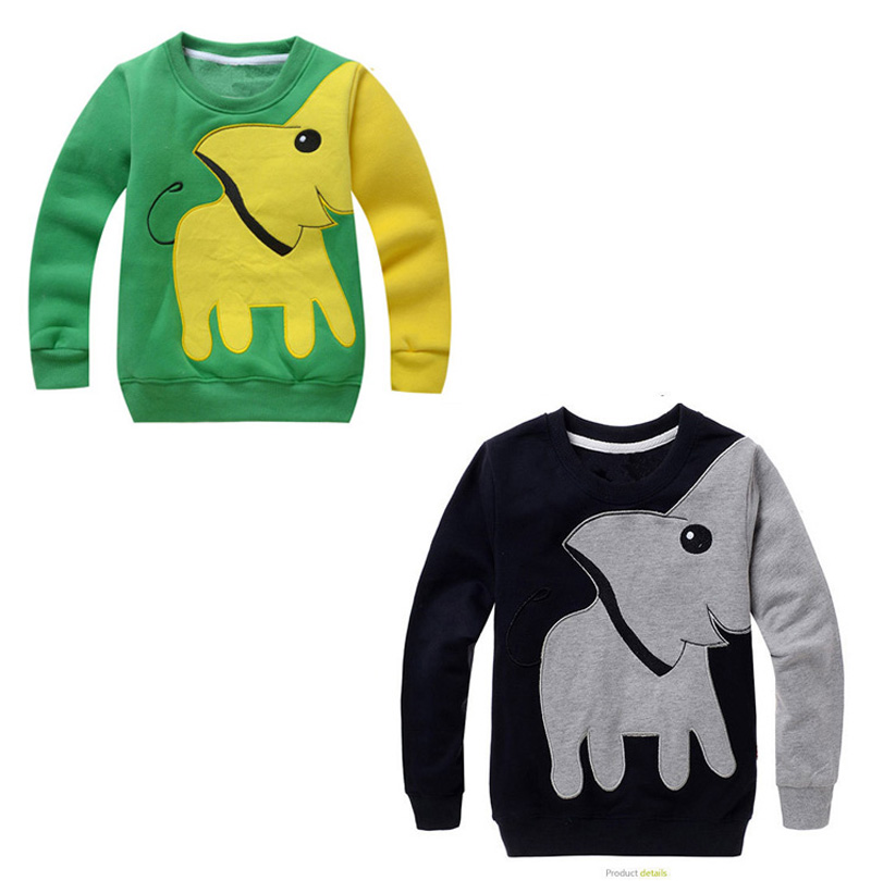 wholesale 2015 new arrival girl T shirt elephant design cartoon Sweatshirts girl clothes suit ages 1-5 year old camiseta infanti
