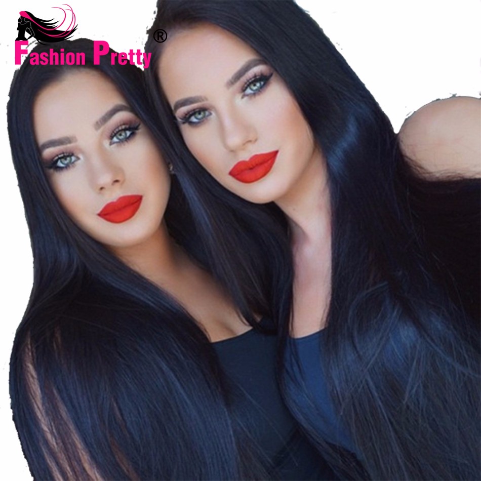 straight lace front human hair wig