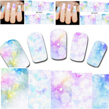 1sheets Fashion Beauty 3D DIY Designs Water Transfer Stickers Nail Art Decals Full Wraps Temporary Tattoos Decorations XF1419