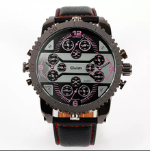oulm Brand Mens Watches Top Brand Luxury Quartz Male Clock Casual Leather Band Watch Military Wristwatch