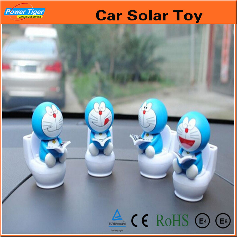 4Pcs Solar Power Toy Swing Solar Dancing Toys Car Decoration Closestool Doll Solar Christmas
