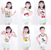 New Summer Child Clothes Cool Cheap Vest Kids Cotton Casual Sleeveless Comfortable T- Shirts for Boys Girls Sport Vests F107