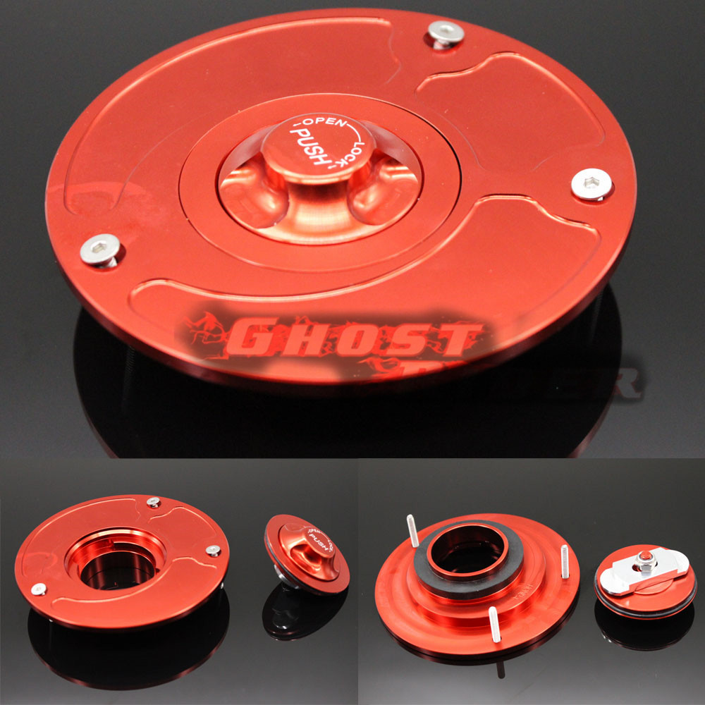 motorcycle parts aluminum alloy gas fuel petrol tank cap cover red fuel cap for HONDA VFR 400 All Years