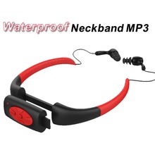 8GB Waterproof MP3 IPX8 Music Player Underwater Sports Neckband Swimming Diving with FM Radio Earphone Stereo Audio Headphone
