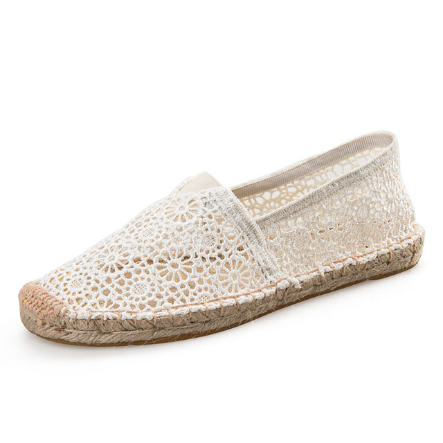 Nuevo 2016 Fashion Cut,outs Mujeres Alpargatas Cómodo Slip,on Mujeres Pisos Alpargatas de