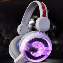 USB Gamer Gaming Headphones Luminous Colorful LED With Microphone for Computer Folding Headsets Glowing Headphones High Quality