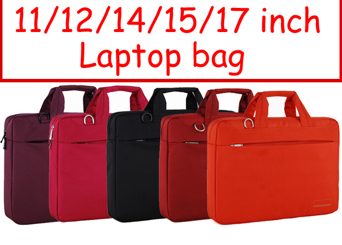 Solid 11 12 14 15 17 inch Computer laptop notebook tablet bags case messenger Shoulder bag