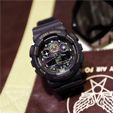 Moda camuflaje militar para hombre del reloj del deporte Led relojes electrónicos impermeables pantalla Dual exterior multifuncionales de pulsera