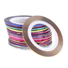 Blueness Beauty 10 Rolls Mixed Color Nail Striping Tape Decal For DIY 3D Nail Art Tips