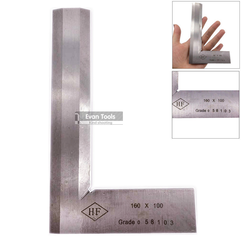 160*100mm 1 pc 90 degree angle try square ruler zero grade stainles steel bladed ruler straight ruler measuring tools