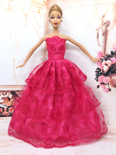 NK One Pcs Princess Doll Wedding Dress Noble Party Gown For Barbie Doll Fashion Design Outfit Best Gift For Girl’ Doll 032A