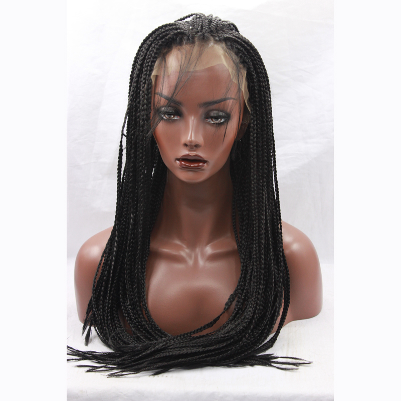 Cheap Braided Lace Front Wig Synthetic Black Braiding Hair Freetress | synthetic lace front micro braided wigs for black women Cheap Braided Lace Front Wig Synthetic Black Braiding Hair Freetress | synthetic lace front micro braided wigs for black women