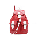 Fashion Bright Color Backpack 2016 New Trendy Casual Bag Drawstring Magnetic Button Designer Bag Women Contrast