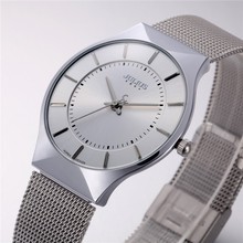 Classic marca Julius hombres reloj relojes moda reloj del cuarzo del deporte inoxidable ultra-delgada cinturón de malla de acero relogio masculino