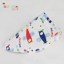 10pcs Lovely Cartoon Character Triangle Scarf Babero Girls Feeding Smock Burp Cloths Infant Bibs Cute Cotton Baby Towel