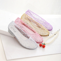 Women Sandals Sweet Sleeve Birds Nose Shoes 2017 New Summer Women Slippers Sparkling Crystal Jelly Shoes