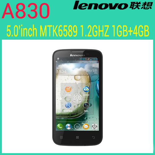 original Lenovo A830 phone 5 0 IPS mtk6589 quad core android phone android 4 2 unlocked