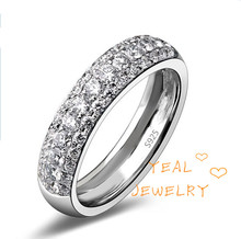 Romantic Drusy Wedding Rings For Women Shiny Circon Stone 925 Sterling Silver Fashion Jewelry Wholesale Size