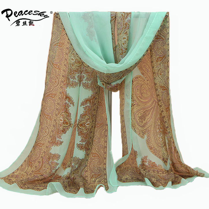 Fashion Women Chiffon Printed Designer Scarf Autumn Gradient font b Plaid b font Flower Leopard Casual