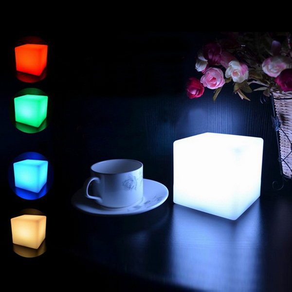 LED Colorful Changing Mood Cubes Night Glow Lamp Light Gadget Gizmo Home Decor Romantic Lighting 6x6x6cm