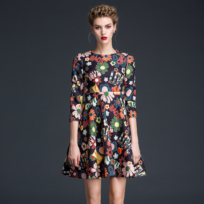 High-End-Europe-Style-Autumn-Dress-2015-Women-s-Fashion-Runway-Dresses ...