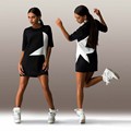 Star Print Dress Autumn Women Clothing Mini Sport Women s Loose Dresses Sexy Vintage Casual Plus