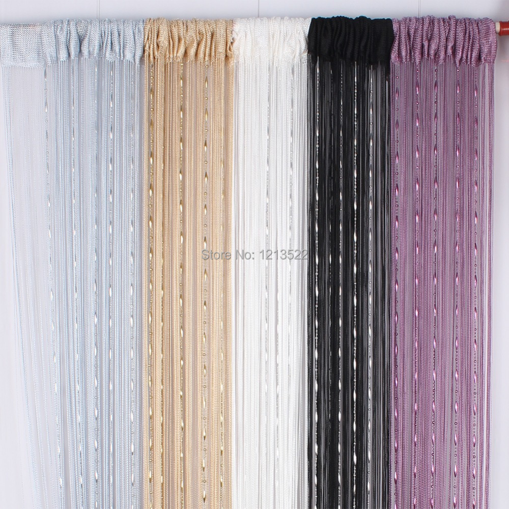 5 Colors Romantic String Curtain With Crystal Tassel Curtain