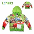 Spring Autumn Long Sleeve kid hoodie sweatshirt cotton cars pattern hoodie for 5 8years children teenager