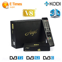 Best price HD satellite receiver FTA freesat v8 angel DVB tuner DVB-S2/T2/C Support cccam europa cline internet tv receiver box