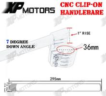 New CNC 1 Riser Clip On Higher Clipons Handlebar Universal Fit 36mm Forks Fits For CAFE