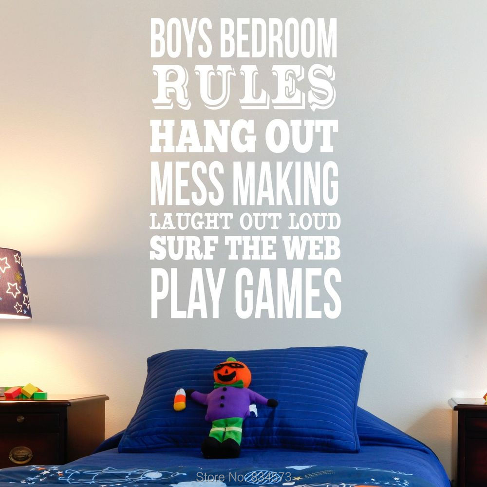 Bedroom Decor Rules sticker wallpaper hot boys bedroom rules quote art stickers decal Bedroom Decor Rules sticker wallpaper hot boys bedroom rules quote art stickers decal