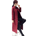 Winter Woman Maxi White Duck Down Coat Wine Red Blue Black Gray Long Puffer Jackets Women