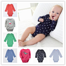 Freeshipping 2015 New Original Carte Baby Girls Boys Long Sleeves Cotton Bodysuit,Baby Fashion Jumpsuit