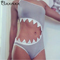 2015 Women Sexy Bodysuit Female Swimsuit SHARK BITE CUT OUT MONOKINI Maillot De Bain One Piece