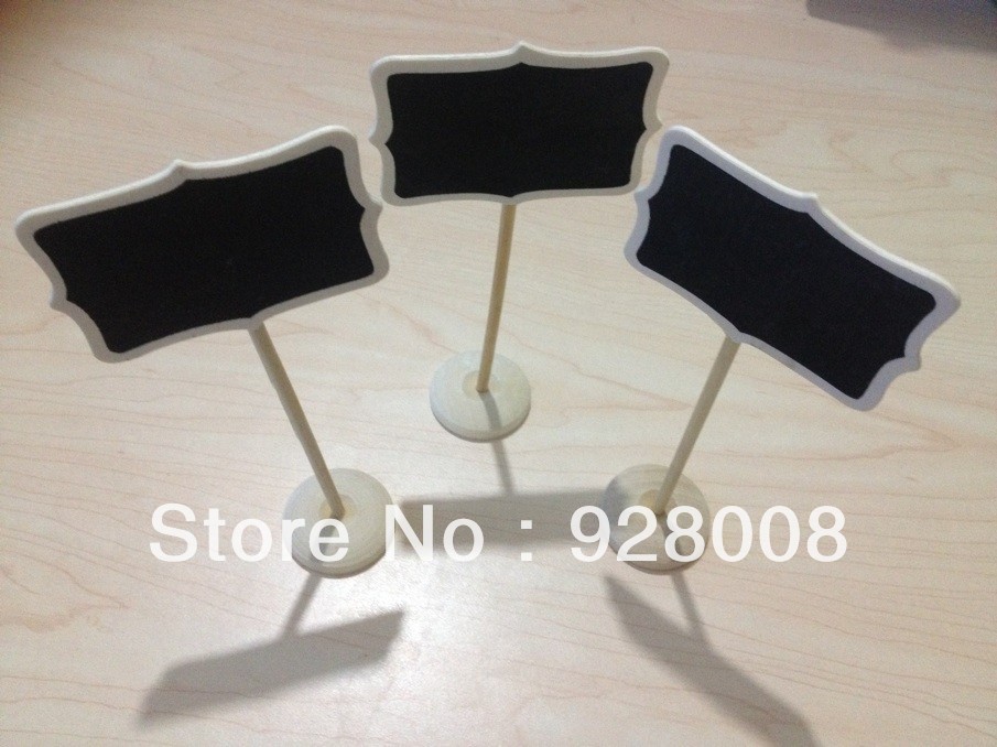 Free Shipping 500 pcs lot Mini Chalkboards Blackboard Stand Wedding Decoration Table Number Place Holder Food