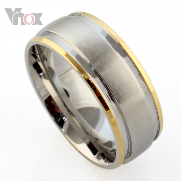 18K gold plated rings 316L Stainless Steel rings for men women jewelry Free shipping