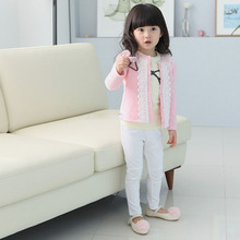 Fashion Sanwony baby clothing jacket children outerwear Girls Kids Lace Coat Long Sleeve Outwear Clothes
