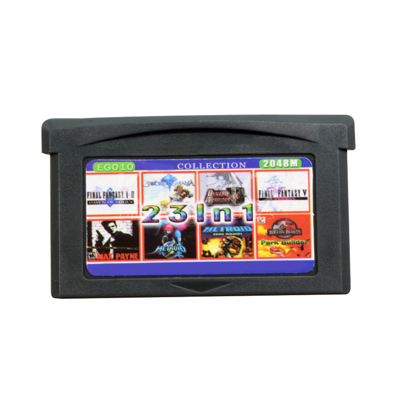 23 in 1 Game Game Compilations Cartridge Console Card English Version for GB Advance Handheld Game Player