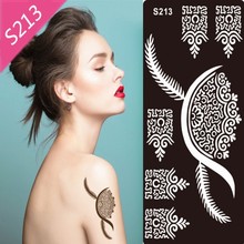 1pcs New 47Styles Glitter Tattoo Stencil for Body Art Painting Pattern Airbrush Temporary Tatoo Kit Supplies Free shipping