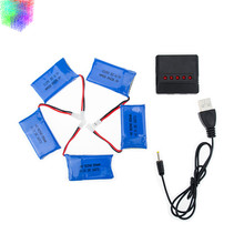 5pcs Syma X5C rc Lipo battery 3.7V 850mAh and charger for syma x5 x5sw x5sc cx30 cx30w Helicopter Quadcopter drone part