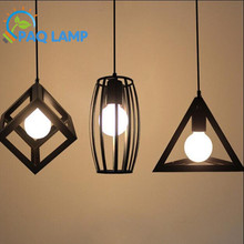 Metal cube cage lampshade lighting