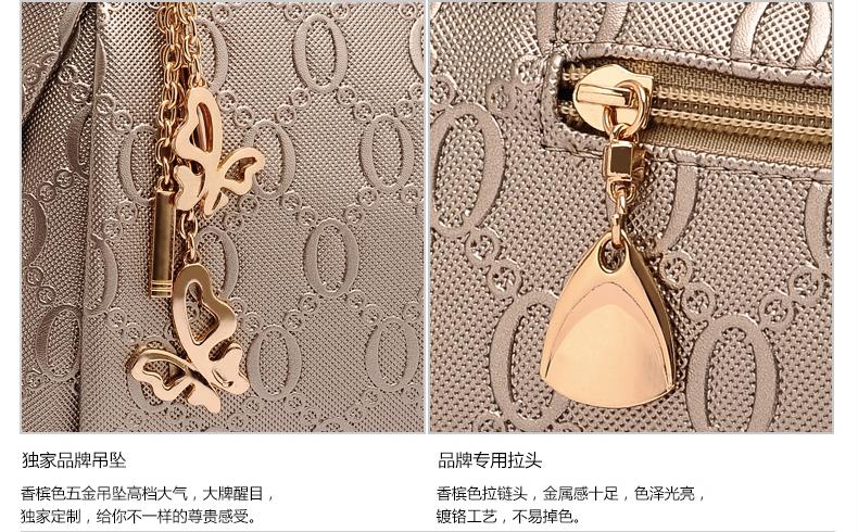 2015 Fashion Brand 3 Sets Bags High-grade Pu Leather Handbag Women