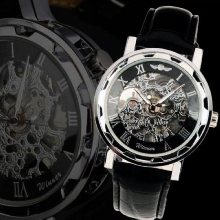 Winner mechanical watch male fashion boys cutout fully automatic men s watch commercial j074